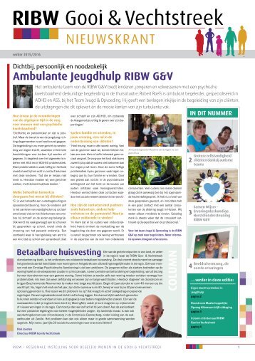 Nieuwskrant RIBW G&V - Wintereditie 2015-2016 