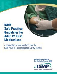 ISMP Safe Practice Guidelines for Adult IV Push Medications