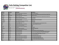 Feile Nollaig Competitor List