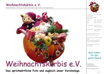 Was macht der Weihnachtskürbis e.V. 09/2014