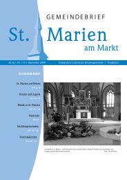 Schenken Sie doch Ihrer Gemeinde eine Stunde - St. Marien