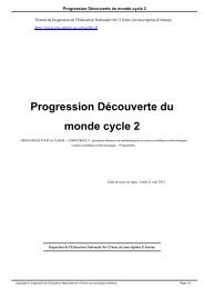 Progression Découverte du monde cycle 2