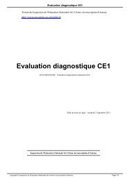 Evaluation diagnostique CE1
