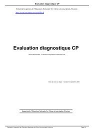 Evaluation diagnostique CP
