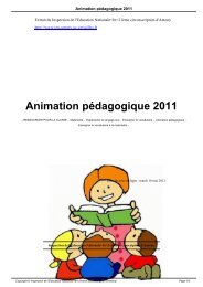 Animation pédagogique 2011