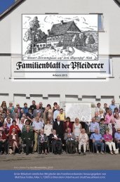 Familienblatt der Pfleiderer, Advent 2015