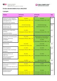 Termine überbetriebliche Kurse 2012/2013 1.Lehrjahr