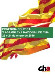 PONENCIA POLÍTICA X ASAMBLEYA NAZIONAL DE CHA 23 y 24 de enero de 2016