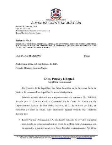 SUPREMA CORTE DE JUSTICIA