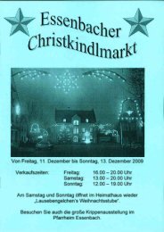 Christkindlmarkt-Programm - Markt Essenbach