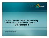 CS 380 - GPU and GPGPU Programming Lecture 18 - Faculty - kaust