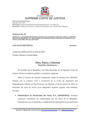 SUPREMA CORTE DE JUSTICIA