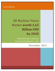 3D Machine Vision Market worth 1.63 Billion USD by 2020