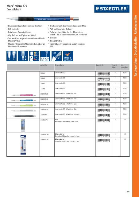 Hauptkatalog Staedtler 2012 de