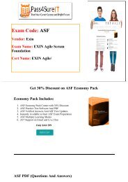 Pass4Sure Exin ASF  Test  - Updated Demo