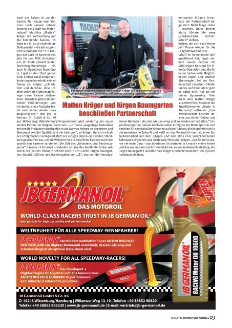 Bahnsport 01 / 2016