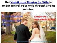 Vashikaran Mantra for Wife