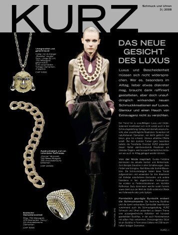 DAS NEUE GESICHT DES LUXUS - Kurz Schmuck und Uhren