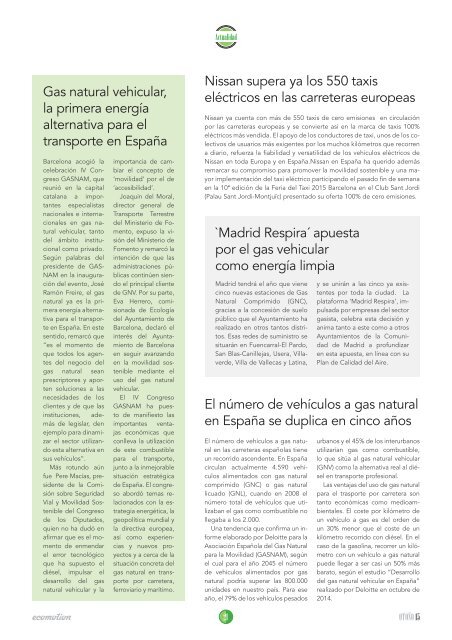 Revista técnica sobre movilidad sostenible