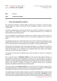 CLAEYS & ENGELS L'ASSURANCE DE GROUPE Pour ... - Edenred