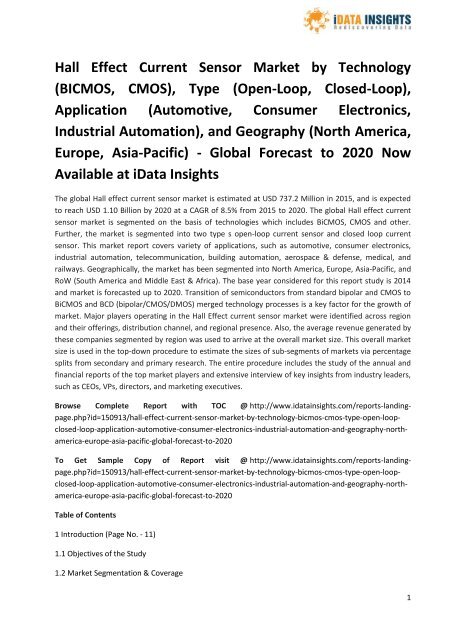 Hall Effect Current Sensor Market by Technology