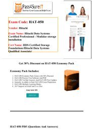 Pass4Sure Hitachi HAT-050 Exam - Updated Questions