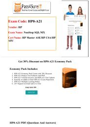 Pass4Sure HP HP0-­A21  Real Exam Questions