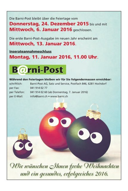 Barni-Post, KW 51, 16. Dezember 2015