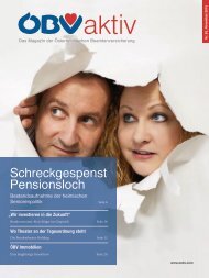 Schreckgespenst Pensionsloch - Bestandsaufnahme der österr. Seniorenpolitik