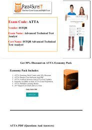 Pass4Sure ISTQB ATTA exam-Updated Questions