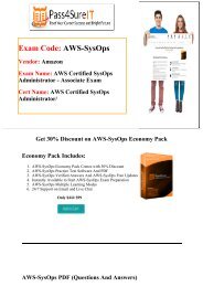 Pass4Sure Amazon AWS-SysOps data centre exam