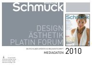 DESIGN ÄSTHETIK PLATIN FORUM - Schmuck Magazin