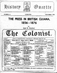 The Press In British Guiana 1856-1876 by Hazel Woolford. 