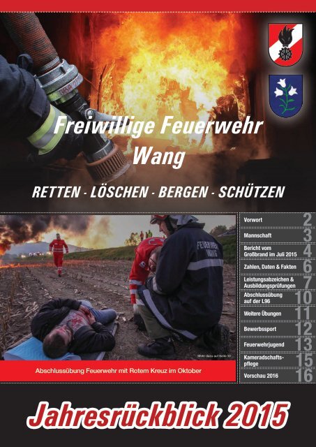 Jahresrückblick 2015 Freiwillige Feuerwehr Wang
