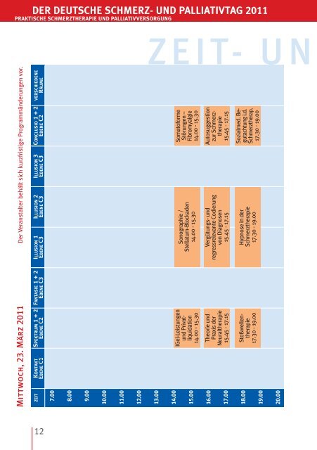 Der Deutsche Schmerz- und Palliativtag 2011 - Schmerz Therapie ...