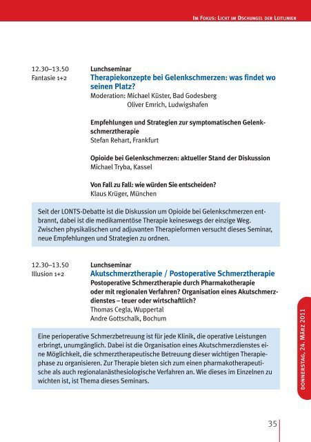 Der Deutsche Schmerz- und Palliativtag 2011 - Schmerz Therapie ...