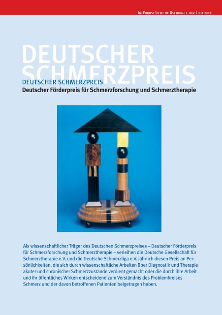 Der Deutsche Schmerz- und Palliativtag 2011 - Schmerz Therapie ...