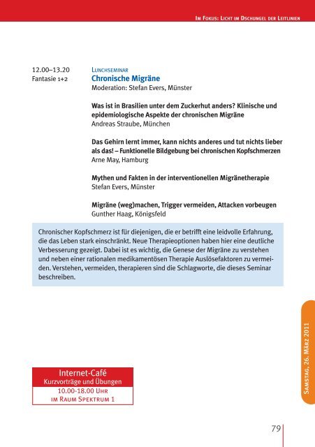 Der Deutsche Schmerz- und Palliativtag 2011 - Schmerz Therapie ...