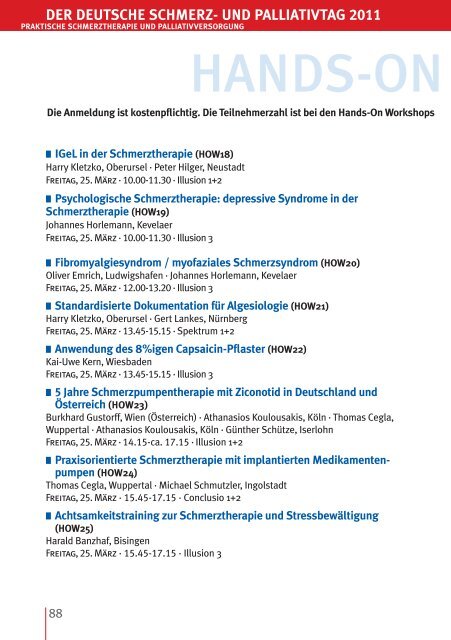 Der Deutsche Schmerz- und Palliativtag 2011 - Schmerz Therapie ...