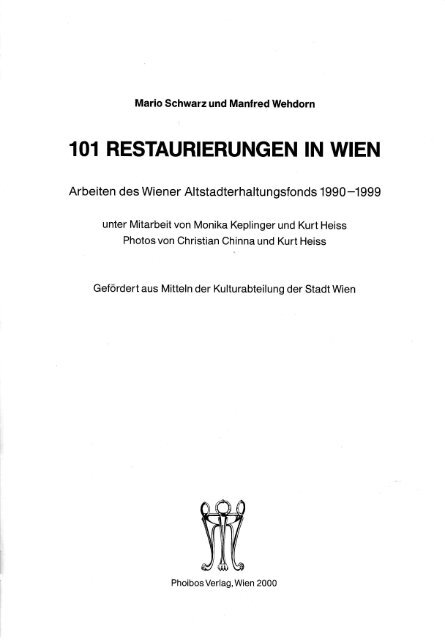 101 RESTAURIERUNGEN IN WIEN - Steinhof erhalten