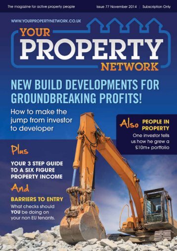 New Build Developments For Groundbreaking Profits! -November-2014