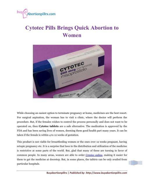 Buy  cytotec online