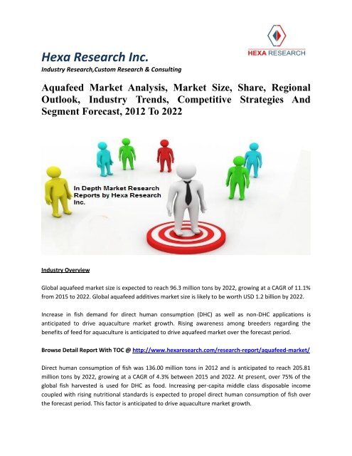 Aquafeed Market Analysis, Market Size, Share, Regional Outlook, Industry Trends, Competitive Strategies And Segment Forecast, 2012 To 2022