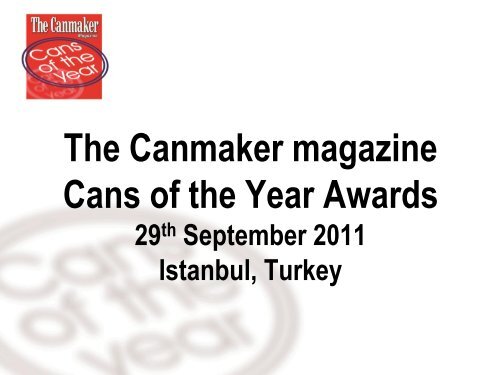 The Canmaker magazine Cans of the Year Awards - SPG Events