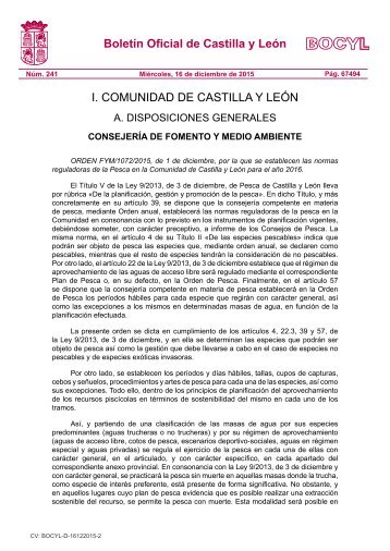 Boletín Oficial de Castilla y León I COMUNIDAD DE CASTILLA Y LEÓN