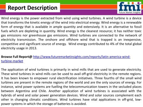 Latin America Wind Turbine Market