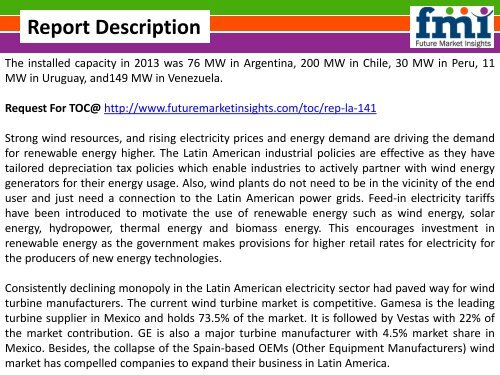 Latin America Wind Turbine Market