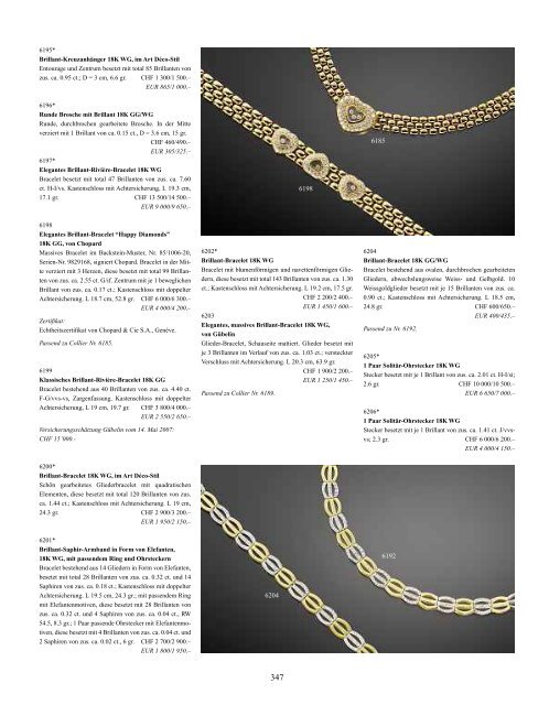 Schmuck, Taschen- und Armbanduhren - Galerie Fischer Auktionen ...