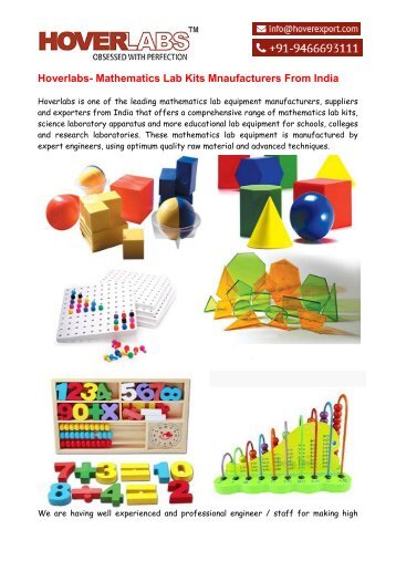 Hoverlabs - Mathematics Lab Kits Mnaufacturers India