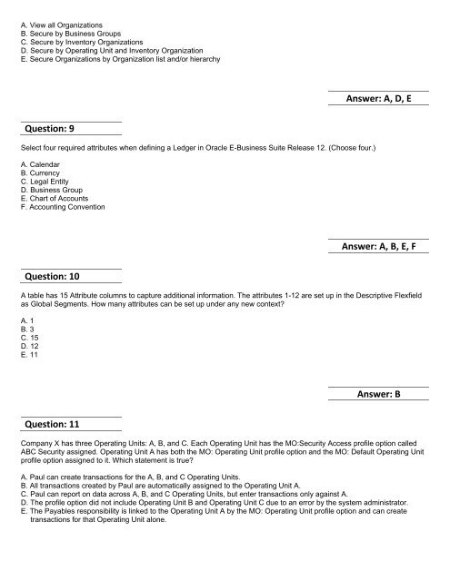 Pass4sure Oracle 1Z0-204 Exam Quick Study